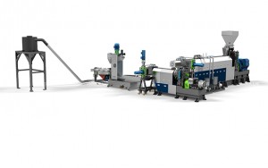 Double Stage Cutter Compactor Recycling Pelletizing Line