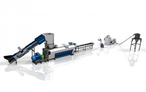 Single Stage Cutter Compactor Recycling Pelletizing Line