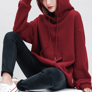 Custom high quality women plain oversized pullover hoodies