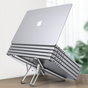 X6 Cheap Foldable Adjustable Aluminum Silver Laptop Stand