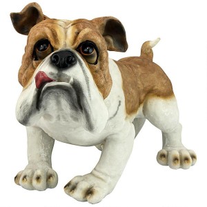 Lovely Winston British Bulldog Figurine, Bulldog Statue Decor