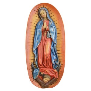 Blessed Madonna Wall Relief Sculpture,  Virgin Mary Religious Sculpture