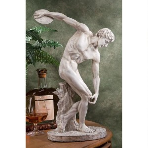 Classic Greek Roman Discus Thrower Statue,  Discus Thrower Statue Decor
