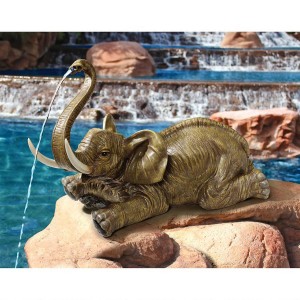 Elephant Piped Spitter Statue, Elephant Trunk Water Fountain Statue