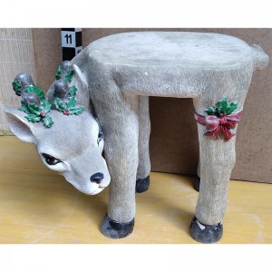 Baby Reindeer Resin Figurine Statue | Christmas Gift Home Office Table Decor