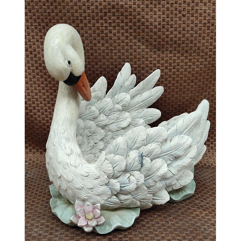 Beautiful Decorative White Swan for Indoor/Outdoor –  Swan Decor Figurine Featured Image