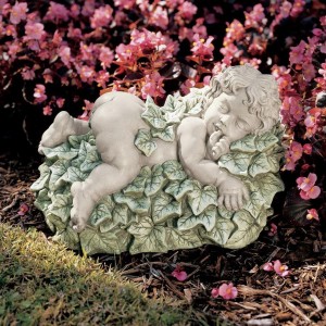 Adorable Sleeping Baby Sculpture, Sleeping Baby Art Statue Decor