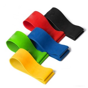 New Arrival China Gym Fitness Custom Printed Logo Yoga Stretch Band Latex Exercise Mini Loop Band Resistance Band Sets