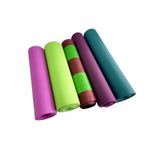 Home Exercise Gym Workout Sports Non Slip Custom Printed Eco Friendly TPE Fitness Yoga Mats