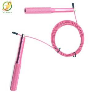 Cheapest Factory China Hot Sale Portable Self Locking Fitness Long Aluminum Handle Adjustable Speed Jump Rope