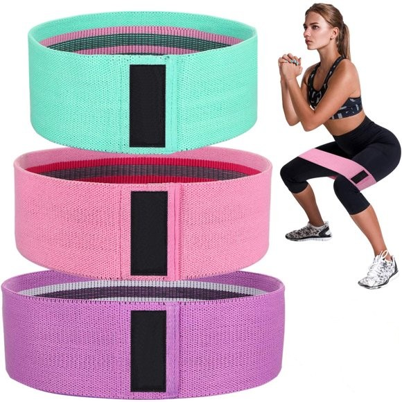 What is the purpose of using hip bands for squatting exercises?