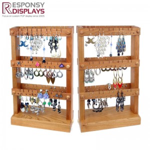 3 Tier Wooden Jewellery Display Stands
