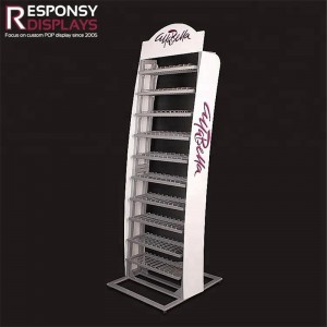 Wholesale Polish Rack Display Stand - Custom Cosmetic Display PVC And Metal Floor Nail Polish Rack – Responsy