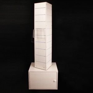Floor Standing MDF With Melamine Travel Book Display Used In Tourist Attractions