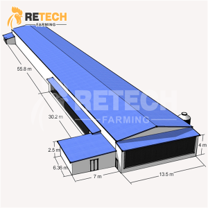 Rapid Delivery for Layer House For Chicken – Prefab steel structure poultry farm commercial chicken house for sale – Retech