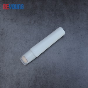 White PE Biodegradable Sponge Roller Applicator Cosmetic Tube Plastic Soft Touch Tubes For Skin Care