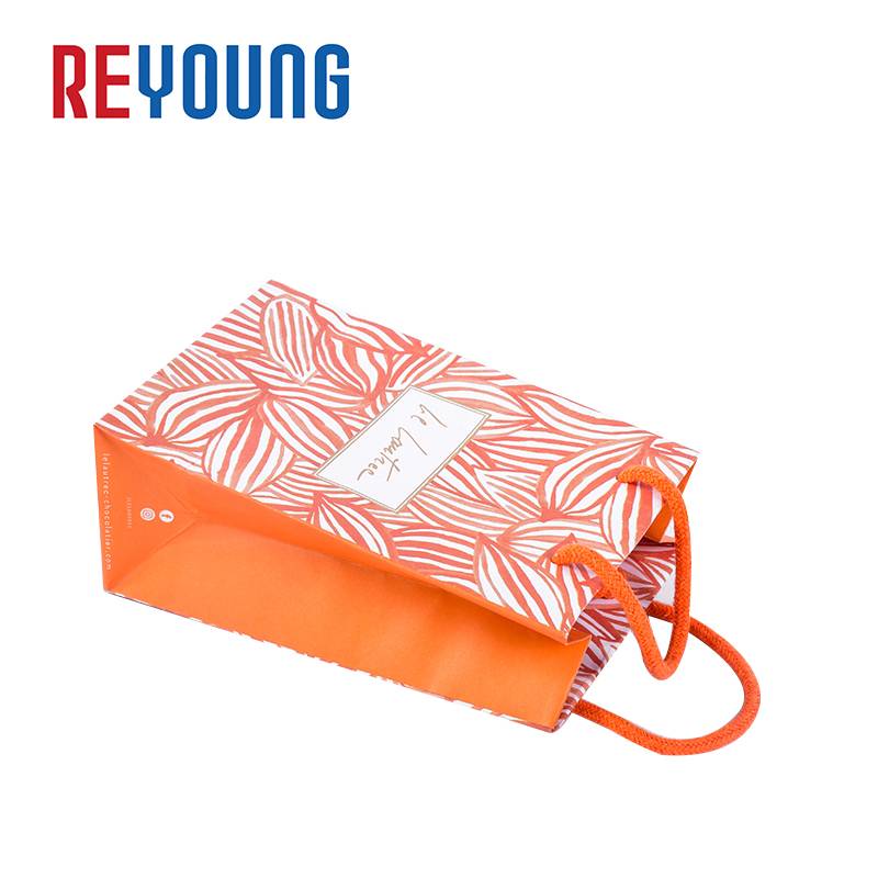 Customized Orange Decorative Gift Paper Bags Featured Image