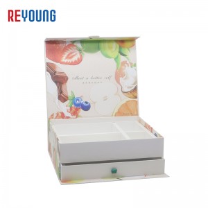 Wholesale Luxury Packaging Box 2 Layer Book Shape Drawer Rigid Magnetic Gift Box