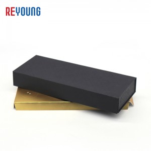 Magnet Gift Box – Custom Luxury Black Folding Rigid Magnetic Paper Packaging Boxes – REYOUNG