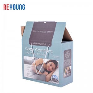 Wholesale Shipping Paper Box Quilt Blanket Bedding Packaging Customized Printing Corrugated Gift Box With Handle