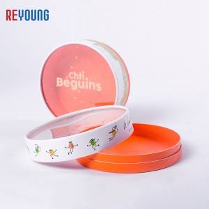 luxury  paper food packing can  with transparent lid