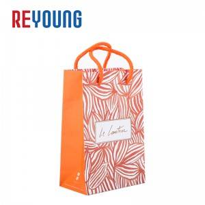 Customized Orange Decorative Gift Paper Bags