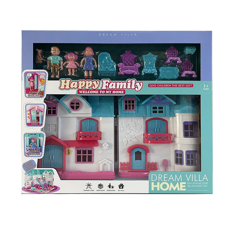 Chinese wholesale Doll House Set - Villa play set (with sound and light) allows children to experience family life – Ruifeng