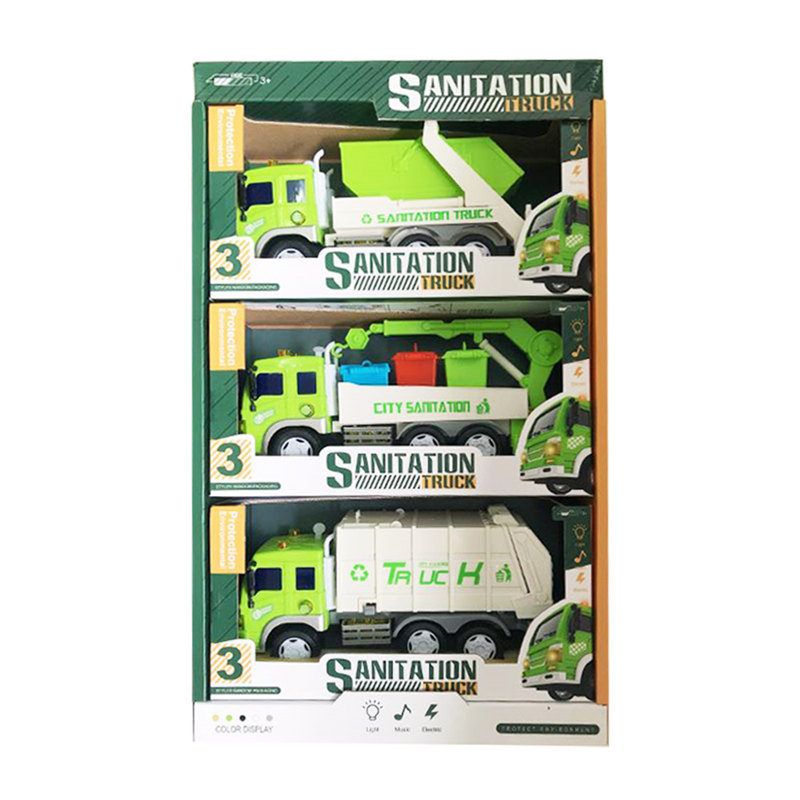 Special Price for Remote Truck Toy - Ruifeng Toys Garbage Truck Friction-Powered truck toys with light and sound – Ruifeng