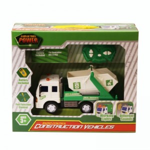 रेडियो नियंत्रण स्वच्छता ट्रक खिलौने 1:18 प्रकाश और ध्वनि कारखाने प्रत्यक्ष बिक्री के साथ