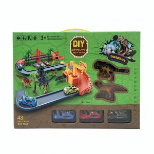 High-Quality Dinosaur-Themed DIY Racetrack Playset: Expand Your Toy Inventory with a Unique and Engaging Product