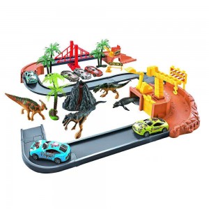 High-Quality Dinosaur-Themed DIY Racetrack Playset: Expand Your Toy Inventory with a Unique and Engaging Product