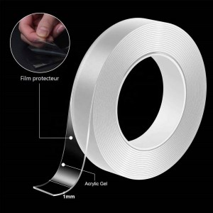 Transparent waterproof nano double sided tissue silicone tape