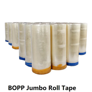 lacné nízka cena lepiaca baliaca páska jumbo roll štandardná Čína veľkoobchodná baliaca páska jumbo roll
