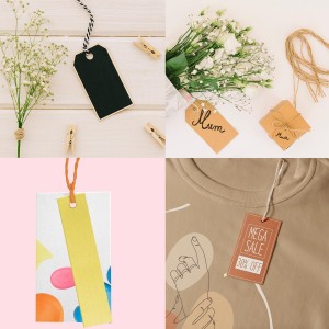 Personalized Hang Tags with Your Text and Logo, Labeling Tags