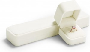 Velvet Ring box Wedding White Rings Gift Case