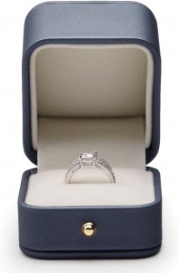 Premium Leather Ring Gift Box,Jewelry Storage Case