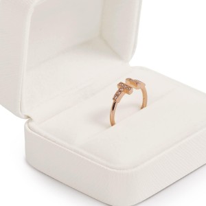 PU Leather Ring Case Jewellery Gift Box Ring Storage Organizer