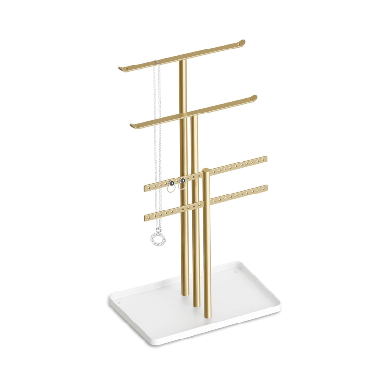 Jewelry Stand Organizer, 14.5″ Tall Sturdy Metal, 3-Tier Jewelry Holder