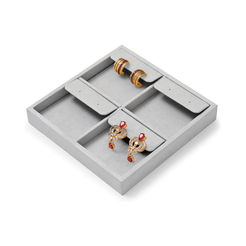 Earring Display Holder Microfiber Jewelry Display  Small Earrings Tray