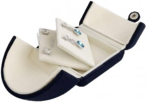 Velvet Premium Grade Jewelry Box for Earrings Necklace Double Layer
