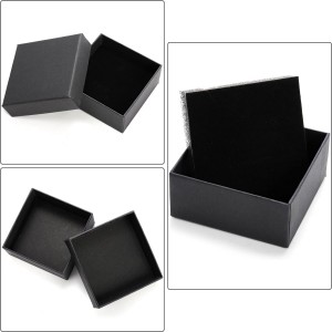 Kraft Jewelry Boxes,  Square Cardboard Jewelry Gift Box Necklace Ring Earring Kraft Box
