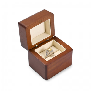 Jewelry Box Wood Ring Box Mini Wedding Proposal Ring Holder Case