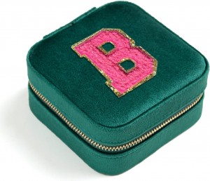 Personalized Velvet Travel Jewelry Case Box For Women Ring Necklace Earring Holder Organizer
