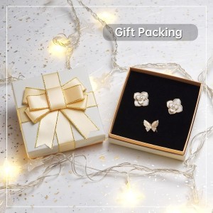 Cardboard Jewelry Boxes for Women Small Gift Box with Lid ,Jewelry Boxes Organizers Bulk