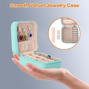 Small Jewelry Box Organizer for Travel, Portable Mini Travel Jewelry Organizer Display Storage Box