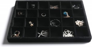 Stackable Velvet Jewelry Organizer Trays  Jewelry Storage Tray Display Case