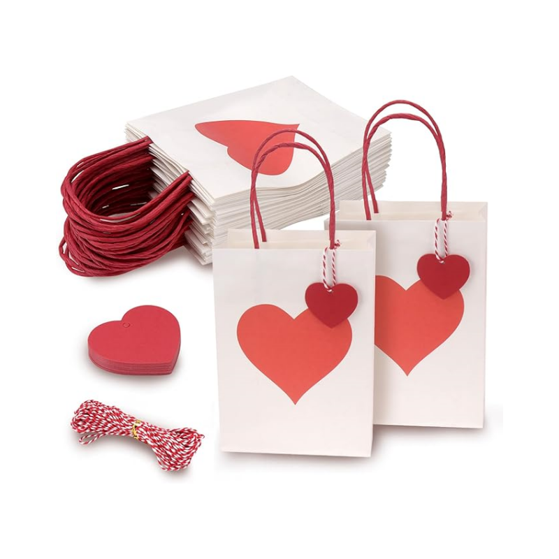 Heart Shaped Candy Bags Party Favor Paper