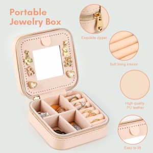 Travel Jewelry Case, Mini Portable Jewelry Travel Boxes, Small Jewelry Organizer