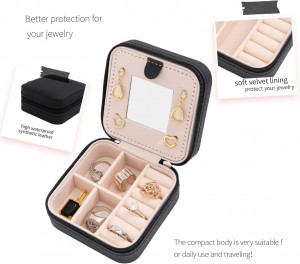 Travel Jewelry Organizer Small Jewelry Organizer Box for Girls Women with Mirror