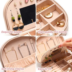 Travel Jewelry Case Small Portable Seashell-shaped Jewelry Box
